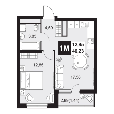 Купить двухкомнатную квартиру на улице Заводская в Пензенской области. Вариант № 8041337, 0, площадь -  квм, цена 5165532 рублей