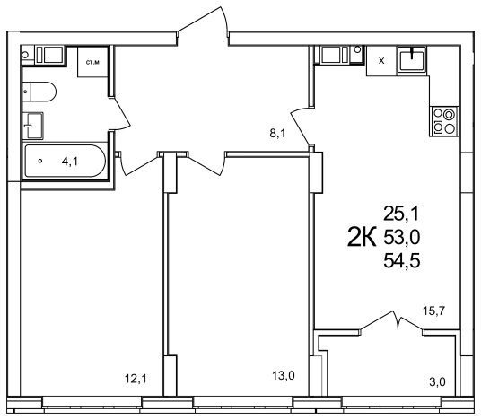 Купить двухкомнатную квартиру в ЖК Анкудиновский Парк в Нижегородской области. Вариант № 96857, 0, площадь -  квм, цена 8742300 рублей