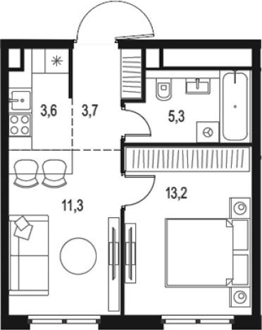 Купить двухкомнатную квартиру в районе Нижегородский в Москве. Вариант № 205826, 0, площадь -  квм, цена 15010133 рублей