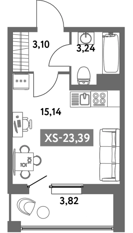 Купить Студию в новостройках в ЖК Аквилон Zalive в Санкт-Петербурге. Вариант № 4036139, 0, площадь -  квм, цена 8104141 рублей