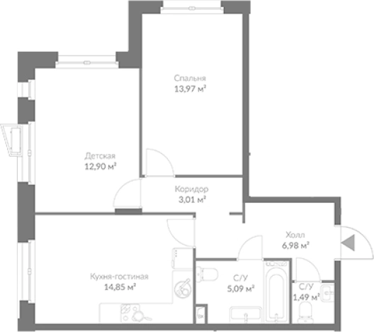 Купить двухкомнатную квартиру на вторичке на улице Центральная в Сертолове. Вариант № 8469981, 0, площадь -  квм, цена 9085820 рублей