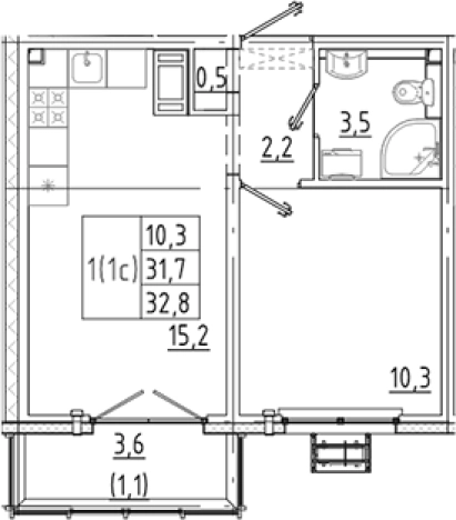 Купить двухкомнатную квартиру у метро Гражданский проспект в Санкт-Петербурге. Вариант № 8085732, 0, площадь -  квм, цена 5898686 рублей