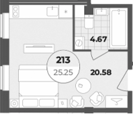 Купить Студию в районе Центральный в Санкт-Петербурге. Вариант № 6855521, 0, площадь -  квм, цена 9597525 рублей