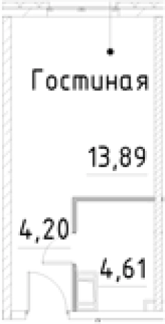 Купить Студию у метро Улица Дыбенко в Санкт-Петербурге. Вариант № 9327611, 0, площадь -  квм, цена 4966127 рублей