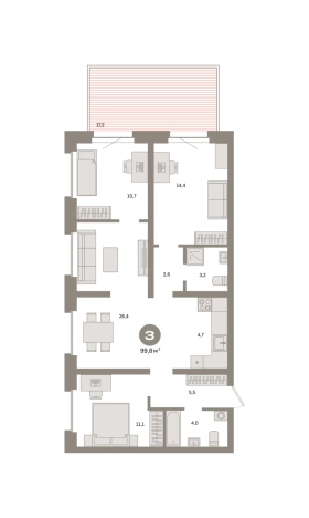 Купить трехкомнатную квартиру в новостройках в ЖК Метроном в Москве. Вариант № 8484238, 0, площадь -  квм, цена 28010000 рублей