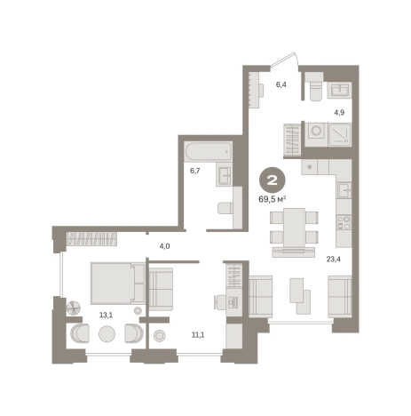 Купить двухкомнатную квартиру у метро Фонвизинская в Москве. Вариант № 9775043, 0, площадь -  квм, цена 31090000 рублей