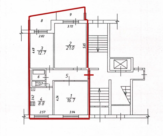 Купить трехкомнатную квартиру на вторичке в Балашихе. Вариант № 9161513, 1, площадь -  квм, цена 10500000 рублей