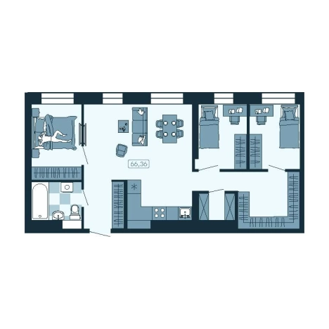 Купить четырехкомнатную квартиру в Приморском крае. Вариант № 5460198, 0, площадь -  квм, цена 11327652 рублей