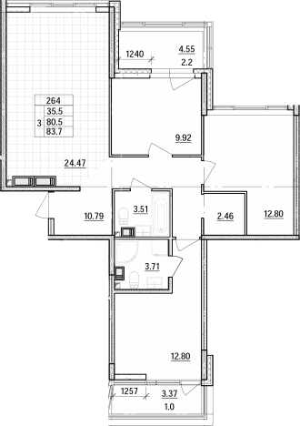 Купить пятикомнатную квартиру в Санкт-Петербурге. Вариант № 1791557, 0, площадь -  квм, цена 21343500 рублей