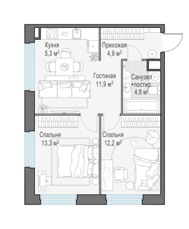 Купить трехкомнатную квартиру в новостройках на улице Щербакова в Мытищах. Вариант № 167774, 0, площадь -  квм, цена 11770000 рублей