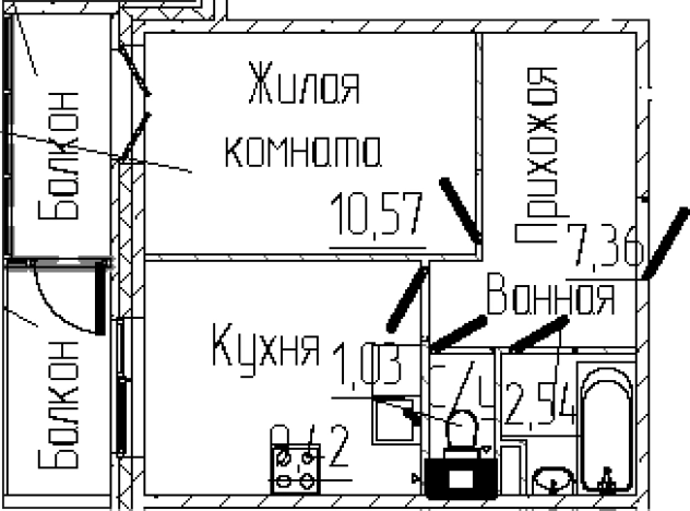 Купить однокомнатную квартиру в новостройках в Сертолове. Вариант № 6057034, 0, площадь -  квм, цена 6626970 рублей