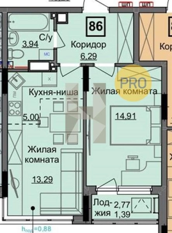 Купить однокомнатную квартиру в новостройках в Ижевске. Вариант № 73687, 0, площадь -  квм, цена 3710000 рублей