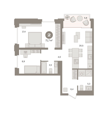 Купить двухкомнатную квартиру у метро Фонвизинская в Москве. Вариант № 8625646, 0, площадь -  квм, цена 31460000 рублей