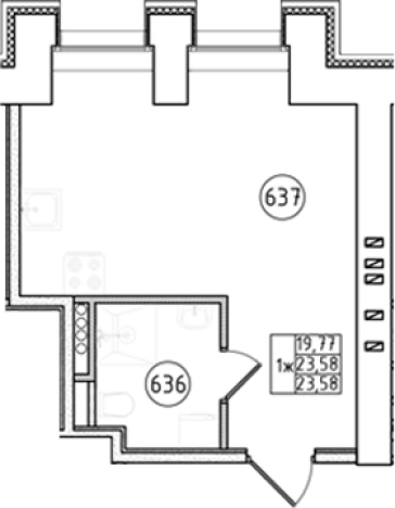 Купить Студию в ЖК Апарт-отель Фомин в Санкт-Петербурге. Вариант № 6230515, 0, площадь -  квм, цена 5616500 рублей