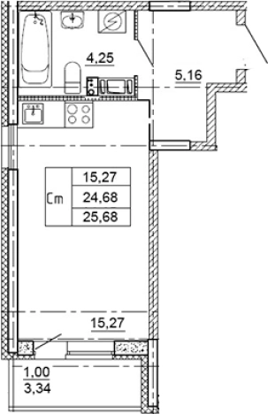 Купить квартиру в ЖК Рубеж в Ленинградской области. Вариант № 7603210, 0, площадь -  квм, цена 3819960 рублей