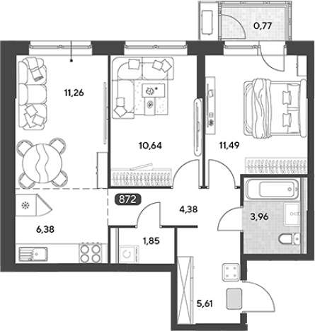 Купить квартиру в Калуге. Вариант № 123770, 0, площадь -  квм, цена 6956863 рублей