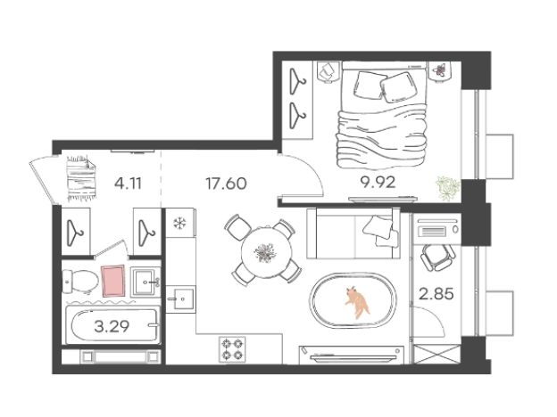 Купить однокомнатную квартиру в Микрорайоне Северный, Автозаводский район в Нижнем Новгороде. Вариант № 124347, 0, площадь - квм, цена 6239604 рублей