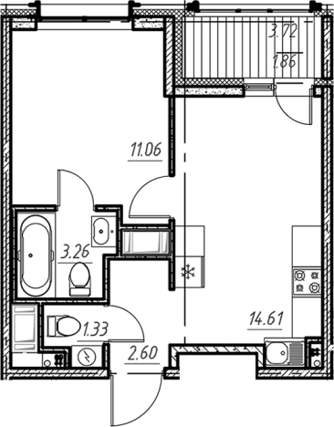 Купить однокомнатную квартиру у метро Шушары в Санкт-Петербурге. Вариант № 9154386, 0, площадь -  квм, цена 5831745 рублей