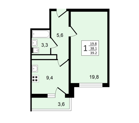 Купить квартиру в новостройках в ЖК Задонье в Воронеже. Вариант № 126783, 0, площадь - квм, цена 5309998 рублей