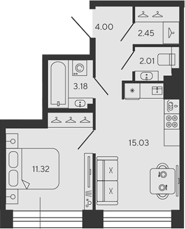 Купить двухкомнатную квартиру в ЖК BASHNI ELEMENT в Санкт-Петербурге. Вариант № 8340491, 0, площадь -  квм, цена 27932148 рублей