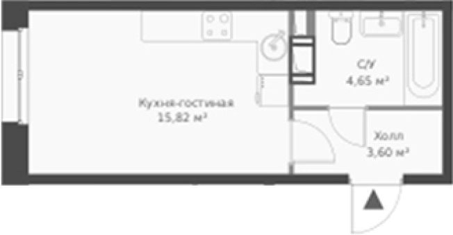 Купить Студию в Сертолове. Вариант № 6057348, 0, площадь -  квм, цена 3956578 рублей