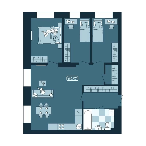 Купить четырехкомнатную квартиру в новостройках на улице Пихтовая в Владивостоке. Вариант № 5460369, 0, площадь -  квм, цена 11657002 рублей