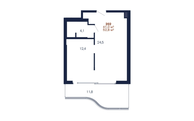 . Вариант № 2875600, 1, площадь - 52.8 квм, цена 66000000 рублей