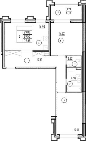 Купить трехкомнатную квартиру в новостройках у метро Горный институт в Санкт-Петербурге. Вариант № 8996653, 0, площадь -  квм, цена 25950330 рублей
