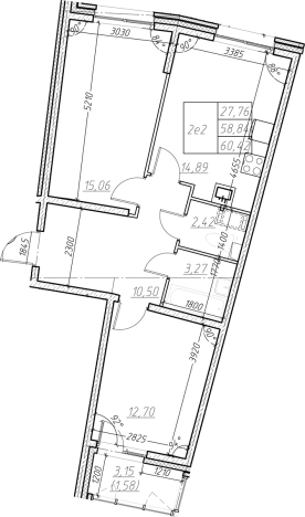 Купить трехкомнатную квартиру в новостройках у метро Девяткино в Мурине. Вариант № 6853131, 0, площадь -  квм, цена 8093442 рублей