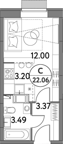 Купить Студию на улице Заводская в Ивантеевке. Вариант № 91789, 0, площадь -  квм, цена 4553900 рублей
