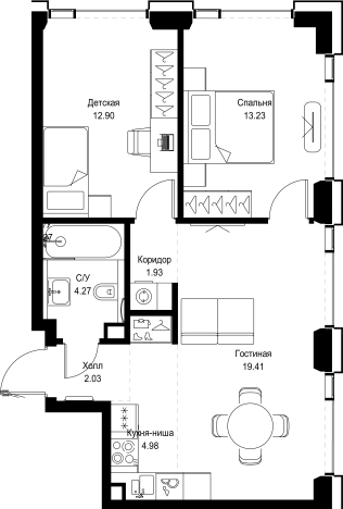 Купить квартиру в ЖК SET в Москве. Вариант № 10350157, 0, площадь - квм, цена 33763625 рублей