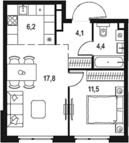 Купить квартиру в ЖК Level Мичуринский в Москве. Вариант № 994042, 0, площадь - квм, цена 18751569 рублей