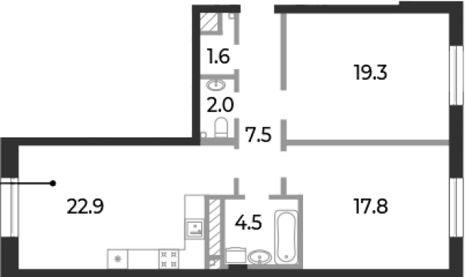 Купить трехкомнатную квартиру в новостройках у метро Крестовский остров в Санкт-Петербурге. Вариант № 5254507, 0, площадь -  квм, цена 43482900 рублей