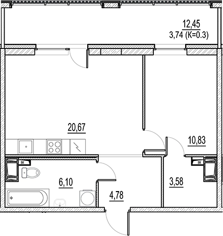 Купить квартиру в новостройках в ЖК Город-спутник Южный в Санкт-Петербурге. Вариант № 6256103, 0, площадь -  квм, цена 9390000 рублей