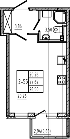 Купить Студию в ЖК Новая история в Сертолове. Вариант № 6963877, 0, площадь -  квм, цена 5700000 рублей