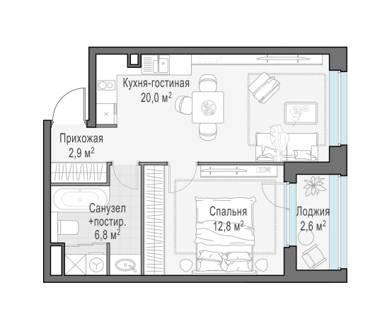Купить квартиру в ЖК Белый Grad в Мытищах. Вариант № 166364, 0, площадь -  квм, цена 8650000 рублей