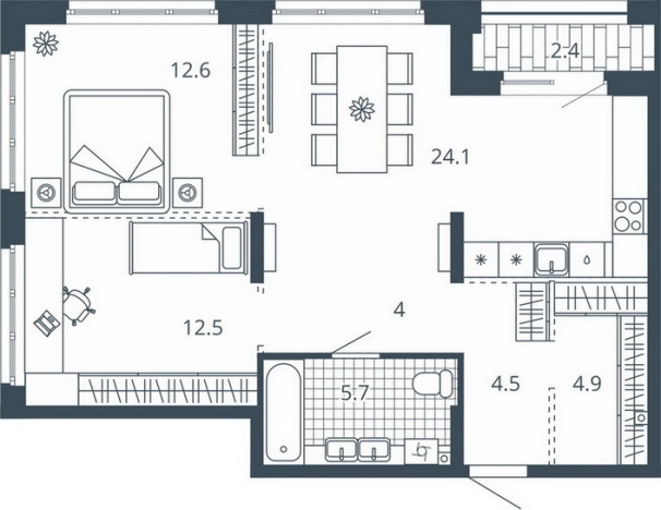 Купить двухкомнатную квартиру в ЖК Жилой комплекс "Scala city" в Пензе. Вариант № 134969, 0, площадь -  квм, цена 9521500 рублей