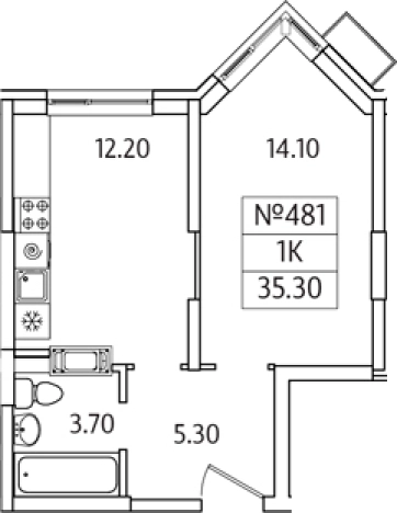 Купить квартиру в ЖК Видный Берег 2.0 в Московской области. Вариант № 129289, 0, площадь -  квм, цена 5688059 рублей