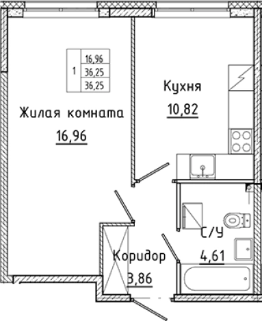 Купить однокомнатную квартиру в ЖК Аквилон Янино в Ленинградской области. Вариант № 6226599, 0, площадь -  квм, цена 5062920 рублей