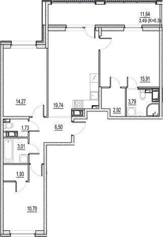 Купить многокомнатную квартиру в новостройках в ЖК Город-спутник Южный в Санкт-Петербурге. Вариант № 6256149, 0, площадь -  квм, цена 14380000 рублей