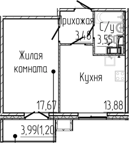 Купить однокомнатную квартиру в новостройках в Сертолове. Вариант № 6058467, 0, площадь -  квм, цена 7614514 рублей