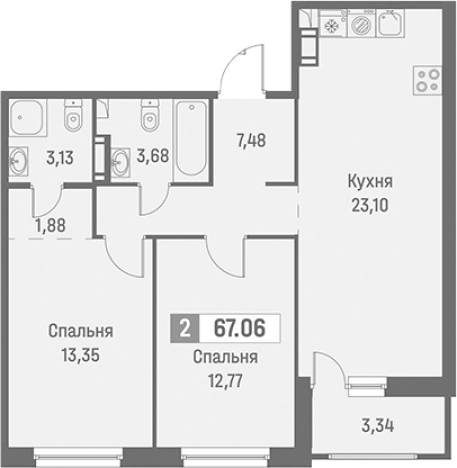 Купить трехкомнатную квартиру на улице Шкиперский проток в Санкт-Петербурге. Вариант № 9099689, 0, площадь -  квм, цена 13791342 рублей