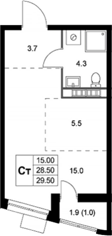Купить квартиру в ЖК Легенда Коренево в Люберцах. Вариант № 127005, 0, площадь -  квм, цена 7472350 рублей