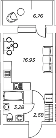 Купить Студию в ЖК  Аквилон Stories в Кудрове. Вариант № 881859, 0, площадь -  квм, цена 5991152 рублей