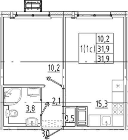Купить двухкомнатную квартиру на вторичке на улице Невская в Всеволожске. Вариант № 8085871, 0, площадь -  квм, цена 5562690 рублей