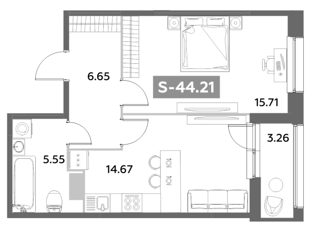 Купить двухкомнатную квартиру в новостройках у метро Звёздная в Санкт-Петербурге. Вариант № 6216972, 0, площадь -  квм, цена 14410814 рублей