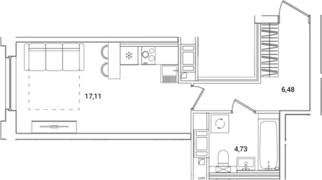 Купить Студию в ЖК OKLA в Санкт-Петербурге. Вариант № 8162665, 0, площадь -  квм, цена 6204912 рублей