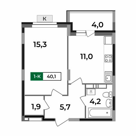 Купить квартиру в новостройках в ЖК Маршал в Коврове. Вариант № 2731766, 0, площадь -  квм, цена 4448093 рублей
