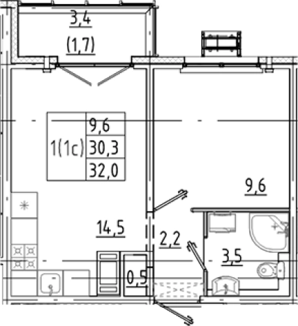 Купить двухкомнатную квартиру в Санкт-Петербурге. Вариант № 8085896, 0, площадь -  квм, цена 5791072 рублей