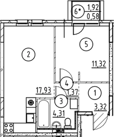 Купить двухкомнатную квартиру у метро Пролетарская в Ленинградской области. Вариант № 6898009, 0, площадь -  квм, цена 5864826 рублей